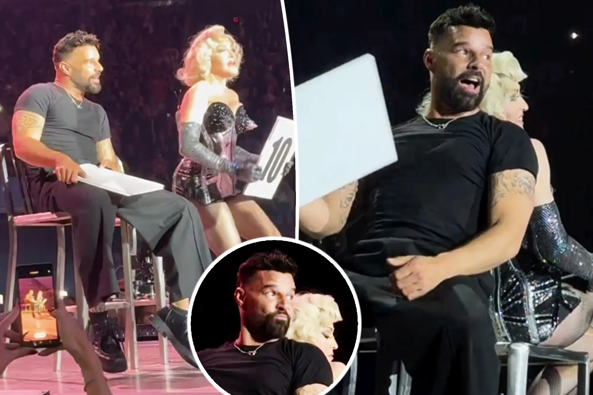 VIDEO dhe FOTO virale/ Ricky Martin eksitohet live nga kërcimi i balerinëve në koncertin e Madonës