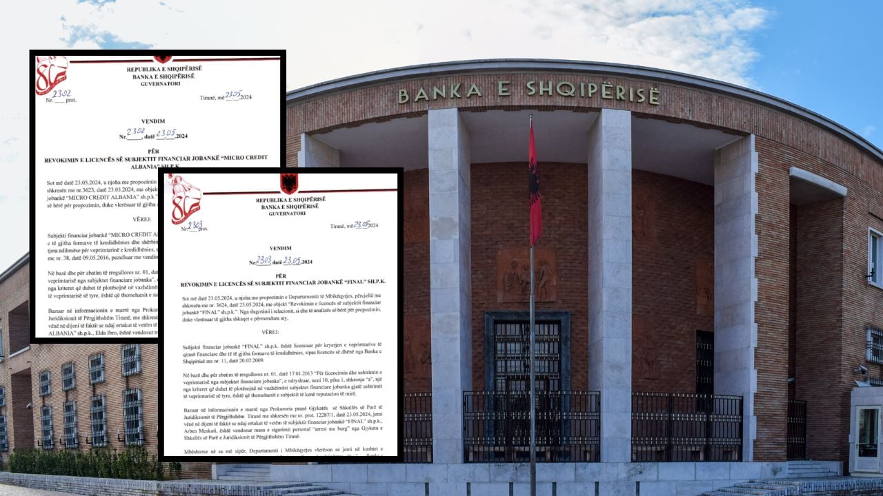 “Batërdi” me kreditë e njerëzve, Banka e Shqipërisë revokon licencën për dy shoqëri