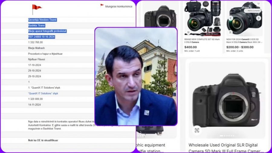 Erion Veliaj do të blejë 13 milionë lekë një aparat fotografik