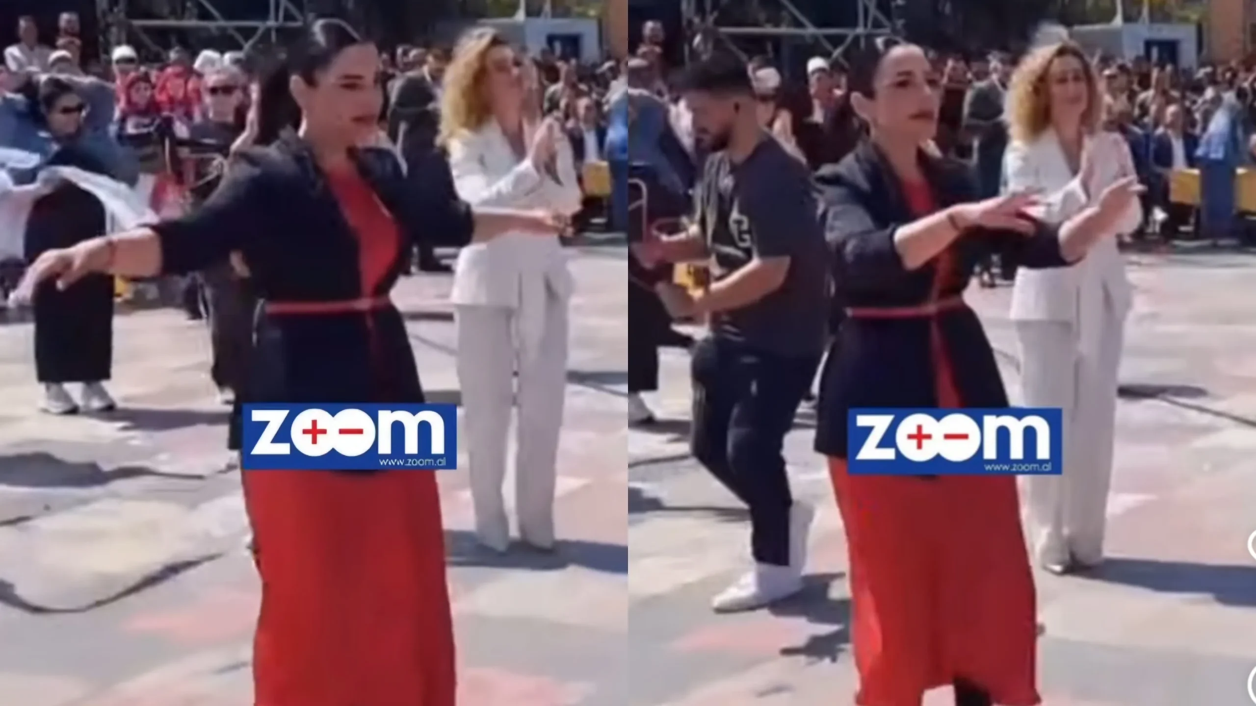 “Vish fustanin me toka”/ Balluku kërcen me grupin “FRMC” në shesh (VIDEO)