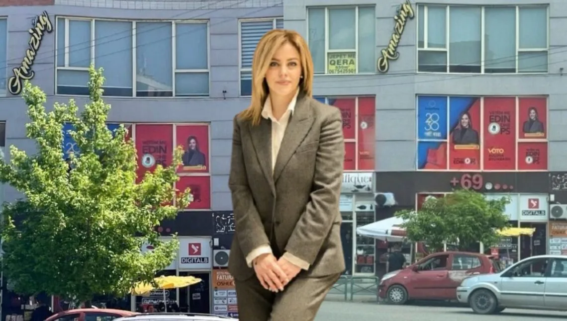 Ndodh në Elbasan/ Nënkryetarja “heq qafe” pemën që i mbulonte posterin elektoral