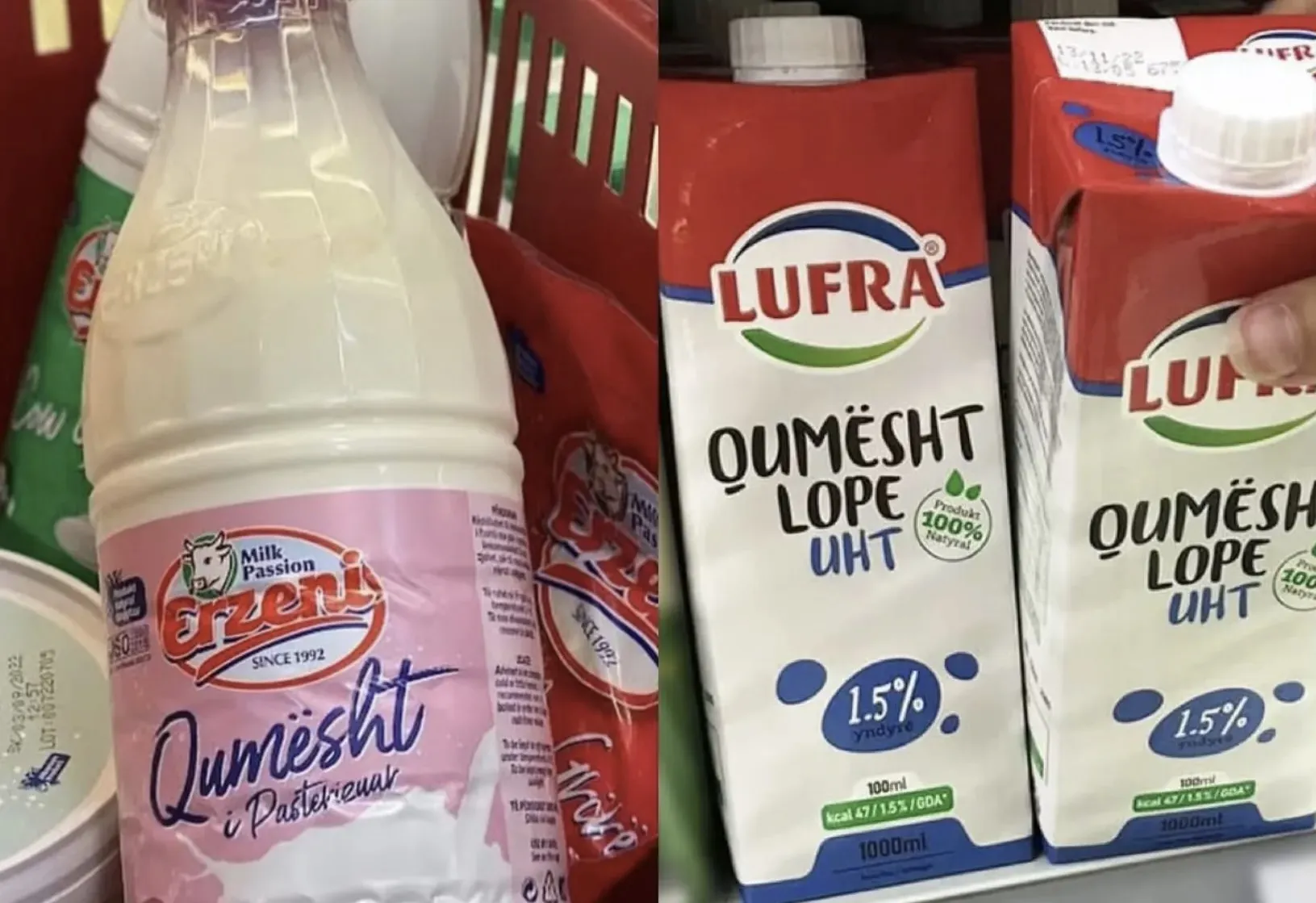 Plas skandali me Lufrën dhe Erzenin, qumështi i tyre është kancerogjen