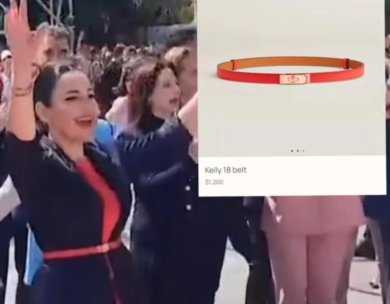 Ia mori valles para zyrës së Erion Veliajt, Belinda Balluku në fushatë me rrip beli me vlerë 1.200 euro