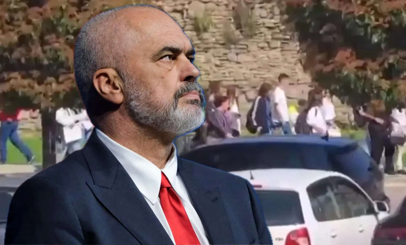 Ja provat filmike: Nxënësit, në rresht për të shkuar te mitingu i Ramës