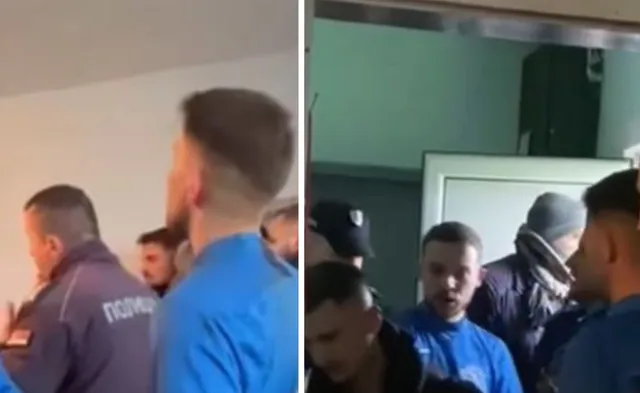 Skandali/ Policia serbe “bastis” fushën, një nga efektivët dhunon futbollistin shqiptar