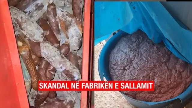 Pamjet e frikshme nga fabrika e sallamit në Shqipëri/ Mishi i kalbur dhe i mykur u shitet qytetarëve