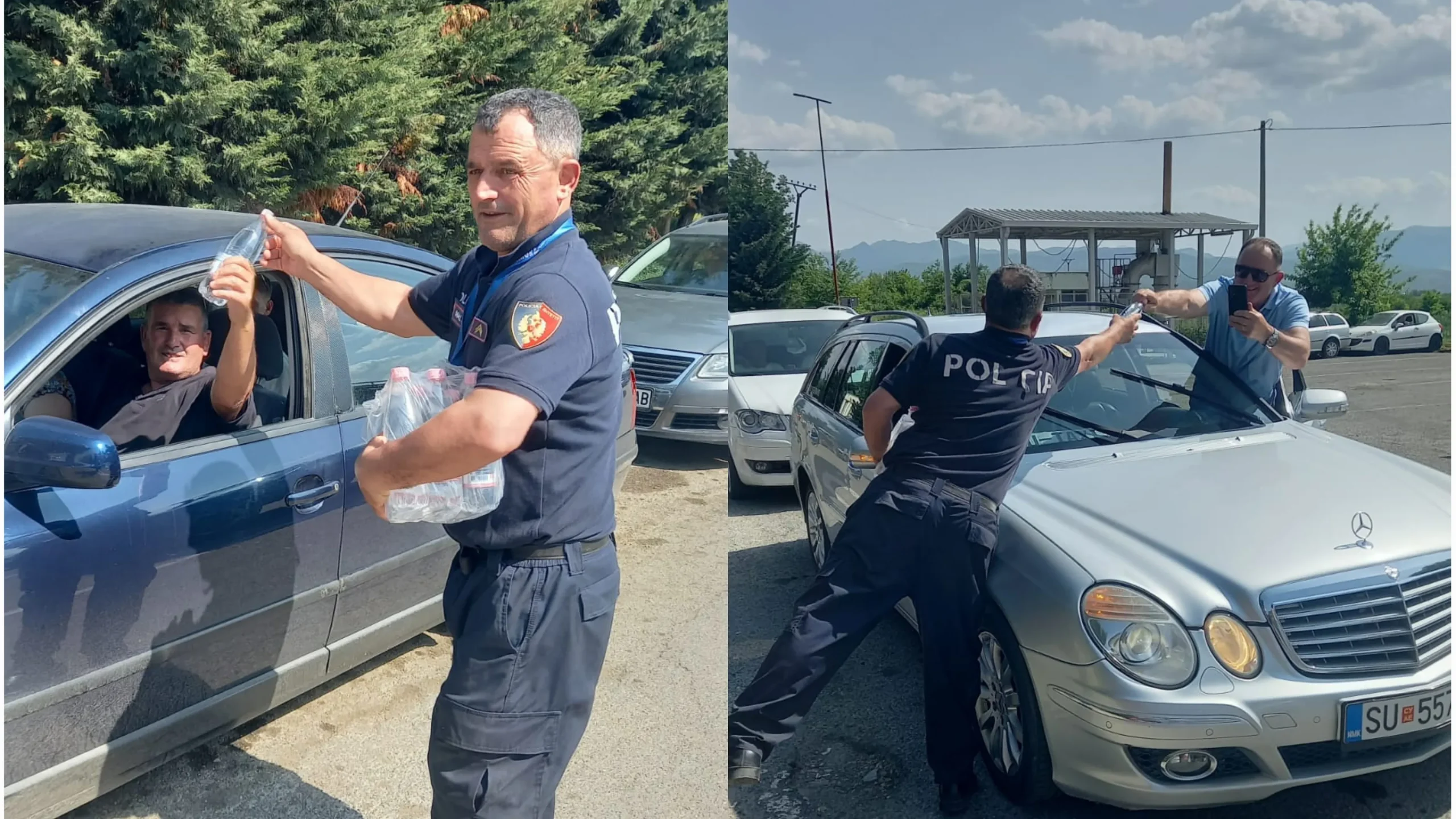 Shqipëri–Serbi, valë tifozësh në kufi/ Policia shpërndan ujë