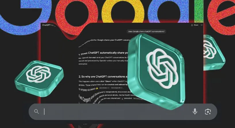 Shokohen përdoruesit, bisedat me ChatGPT shfaqen në Google