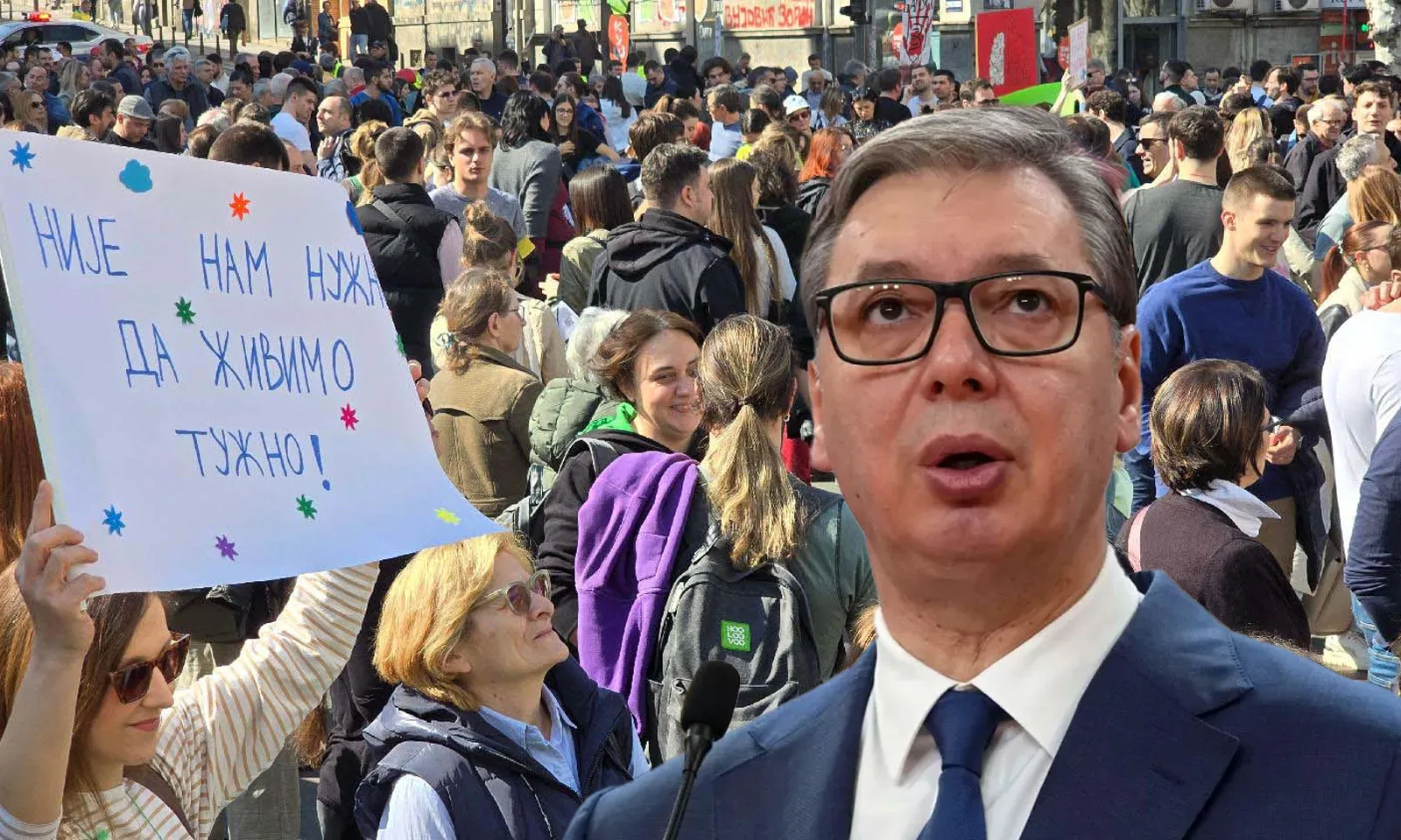 Vuçiç fton protestuesit në debat publik mes tensioneve dhe akuzave për dhunë