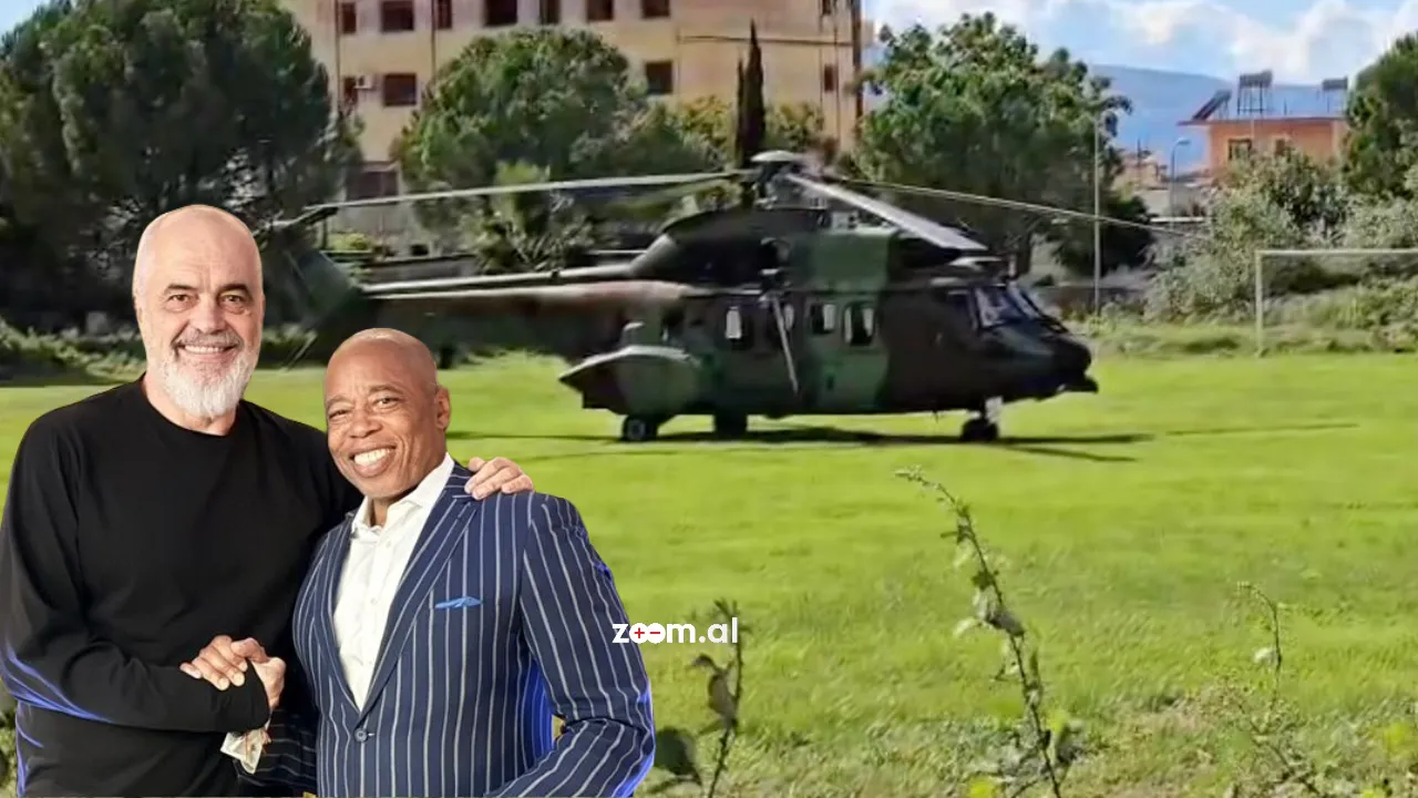 Rama i vë Cougar-in ushtarak në dispozicion Eric Adams-it për një vizitë luksi që paguhet nga qytetarët shqiptarë
