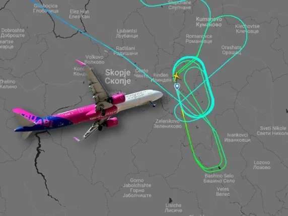Probleme në fluturimin Venecia–Shkup, avioni i Wizz Air tentoi 17 herë të ulej, por u  devijua drejt Prishtinës