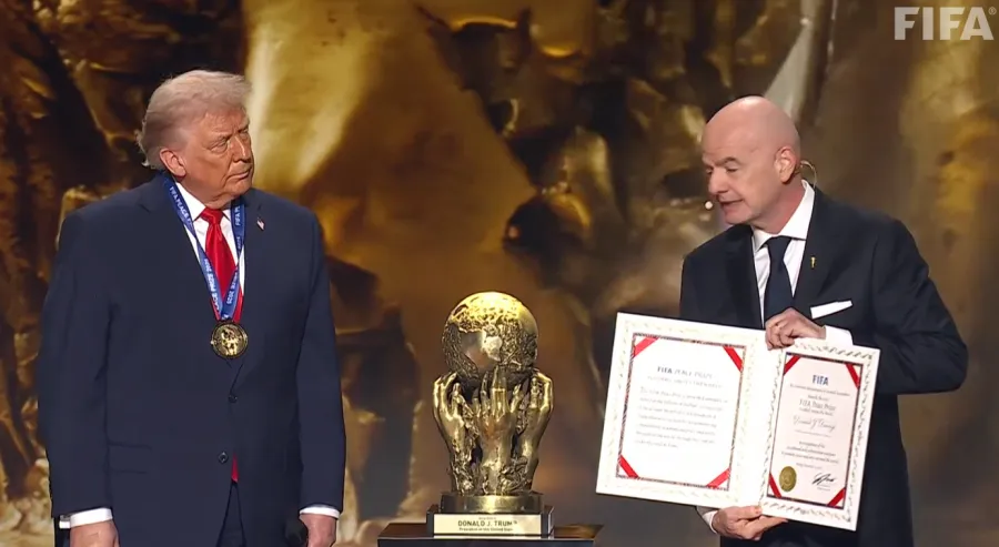 Shorti i Botërorit në Washington, presidenti Trump merr “Çmimin e Paqes FIFA”