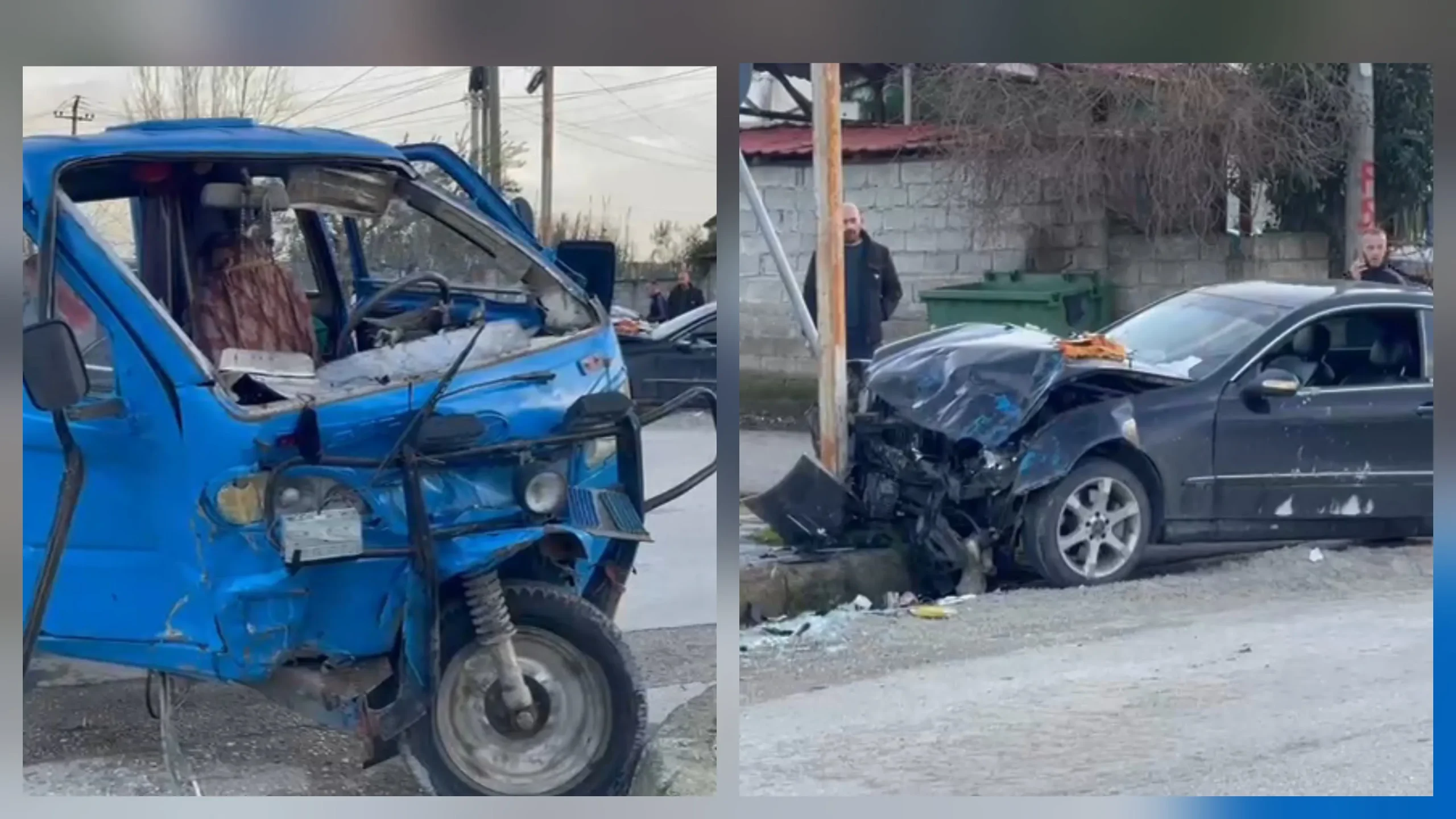 VIDEO/ Aksident në Lushnjë, dy të plagosur