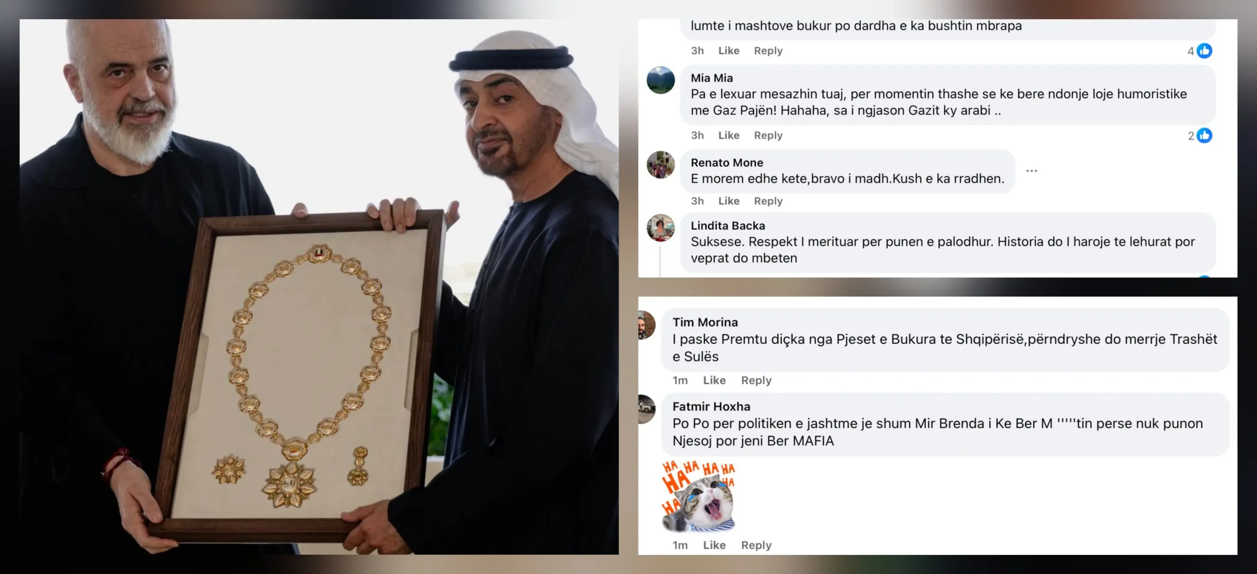 Nderimi i Ramës nga Emiratet e Bashkuara Arabe “ndez” rrjetin: Iu ke premtuar ndonjë copë tokë
