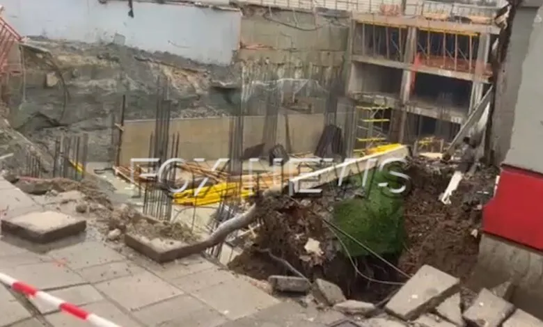 VIDEO/ Rrëshqitje dheu te “Ali Demi”, shembet trotuari pranë një kantieri ndërtimi