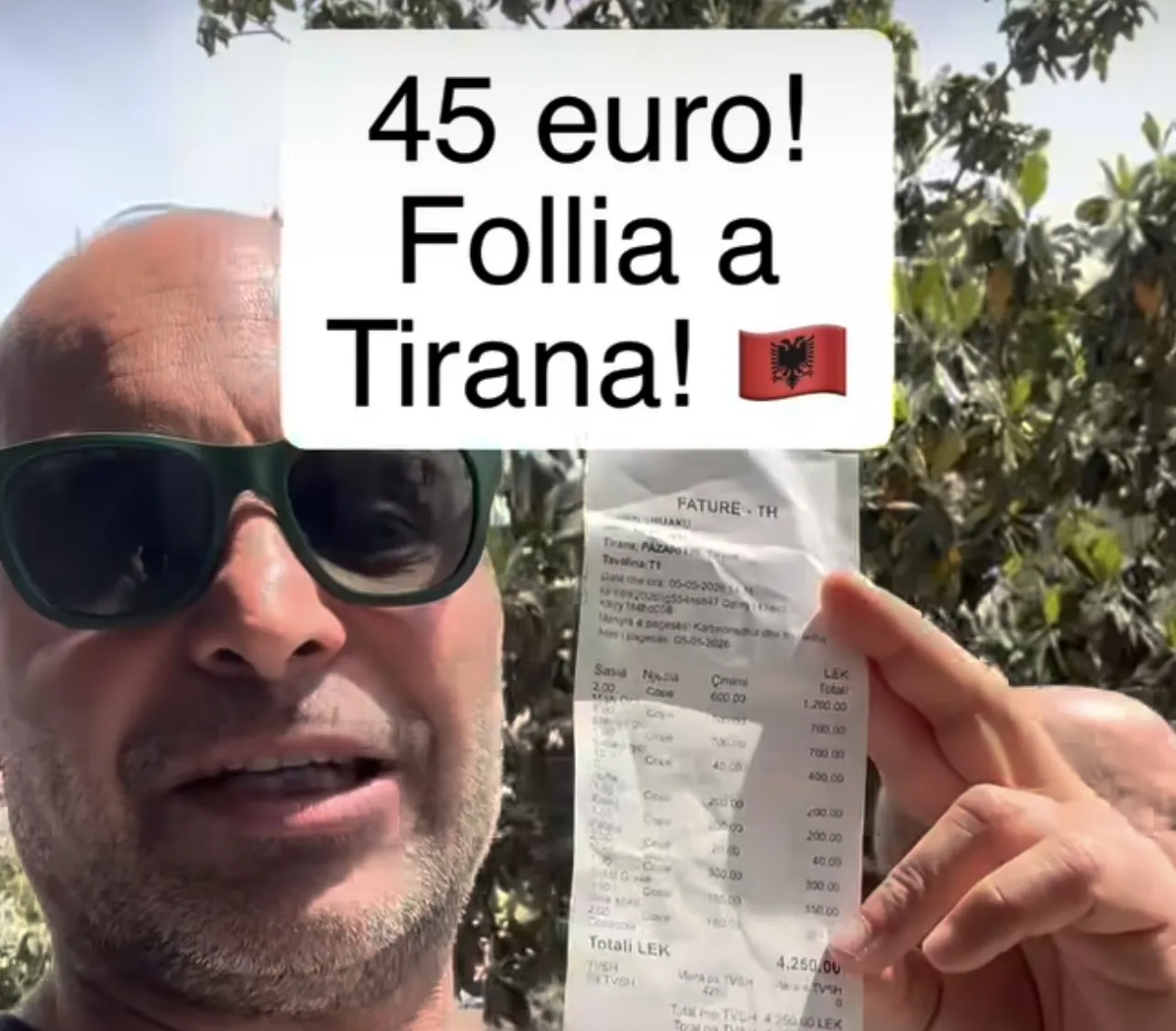 Turisti italian ankohet për çmimet në Tiranë: 45 euro për një zgarë, na surprizuan
