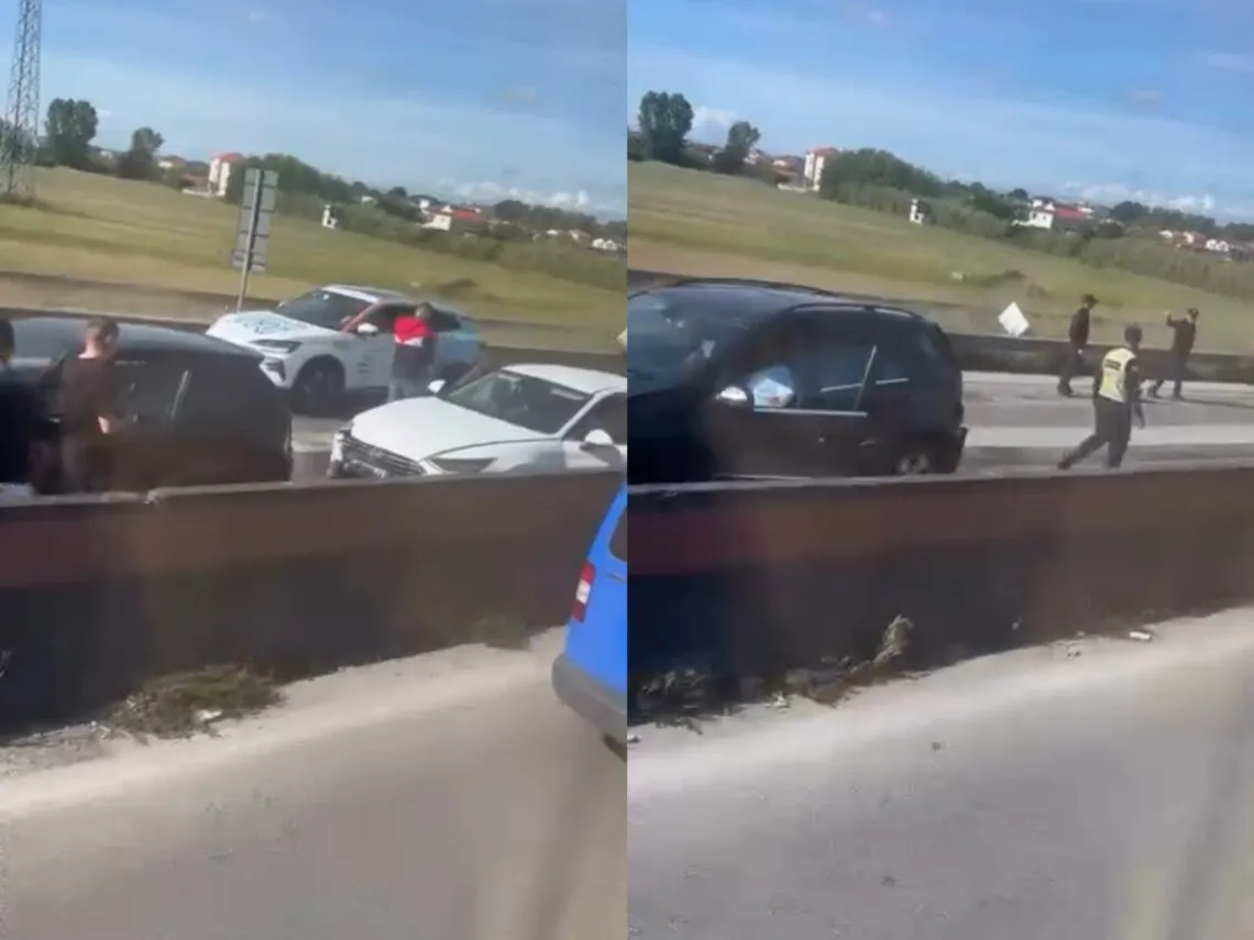 Aksident zinxhir në autostradën Tiranë–Durrës