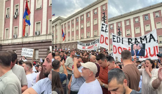 Qytetarët njëzëri para Kryeministrisë: Rama në burg, Berisha në Burg, opozitë e shitur