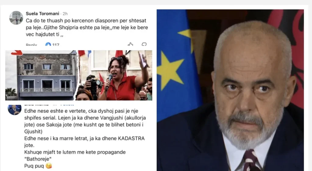 Hodhi vrer ndaj protestueses, Rama masakrohet me komente: Po kërcënon diasporën? Me leje ke bërë veç hajdutët