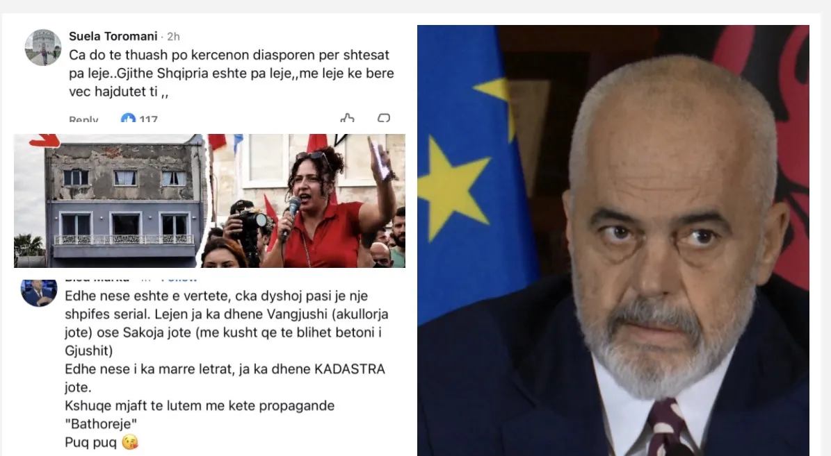 Hodhi vrer ndaj protestueses, Rama masakrohet me komente: Po kërcënon diasporën? Me leje ke bërë veç hajdutët