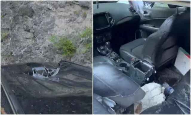 Guri depërton në kabinën e automjetit, shpëtojne mrekullisht turistët në Theth