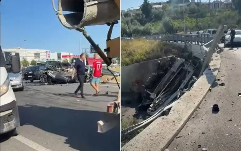 Aksident i rëndë te Unaza e Madhe. Betonierja bie nga rrethrrotullimi në Sauk, humb jetën shoferi